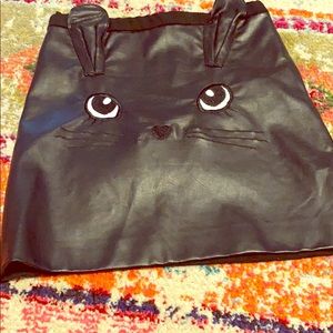 H&M black bunny skirt